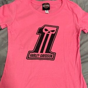Harley-Davidson Kids Tee in Bright Pink